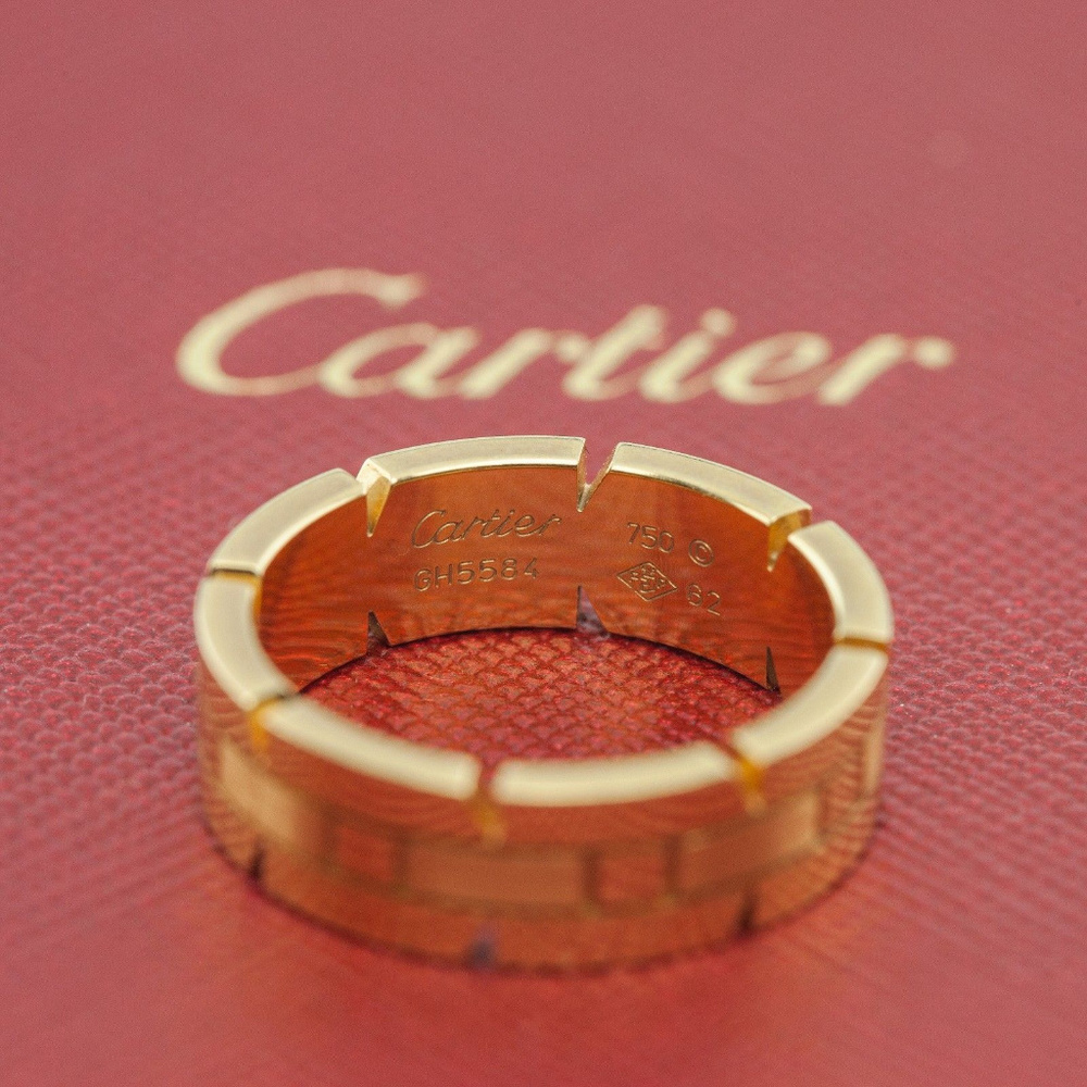 SOLD! CARTIER 18K Yellow Gold Tank Française Ring - Picture 3 of 5